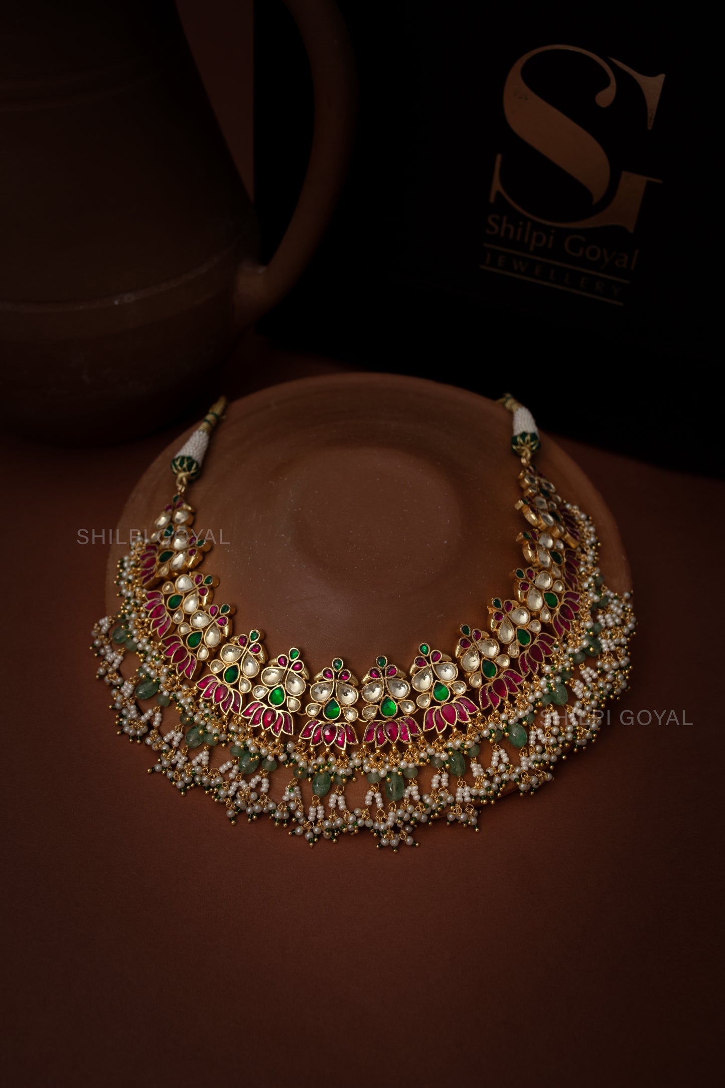 Ruby kundan necklace
