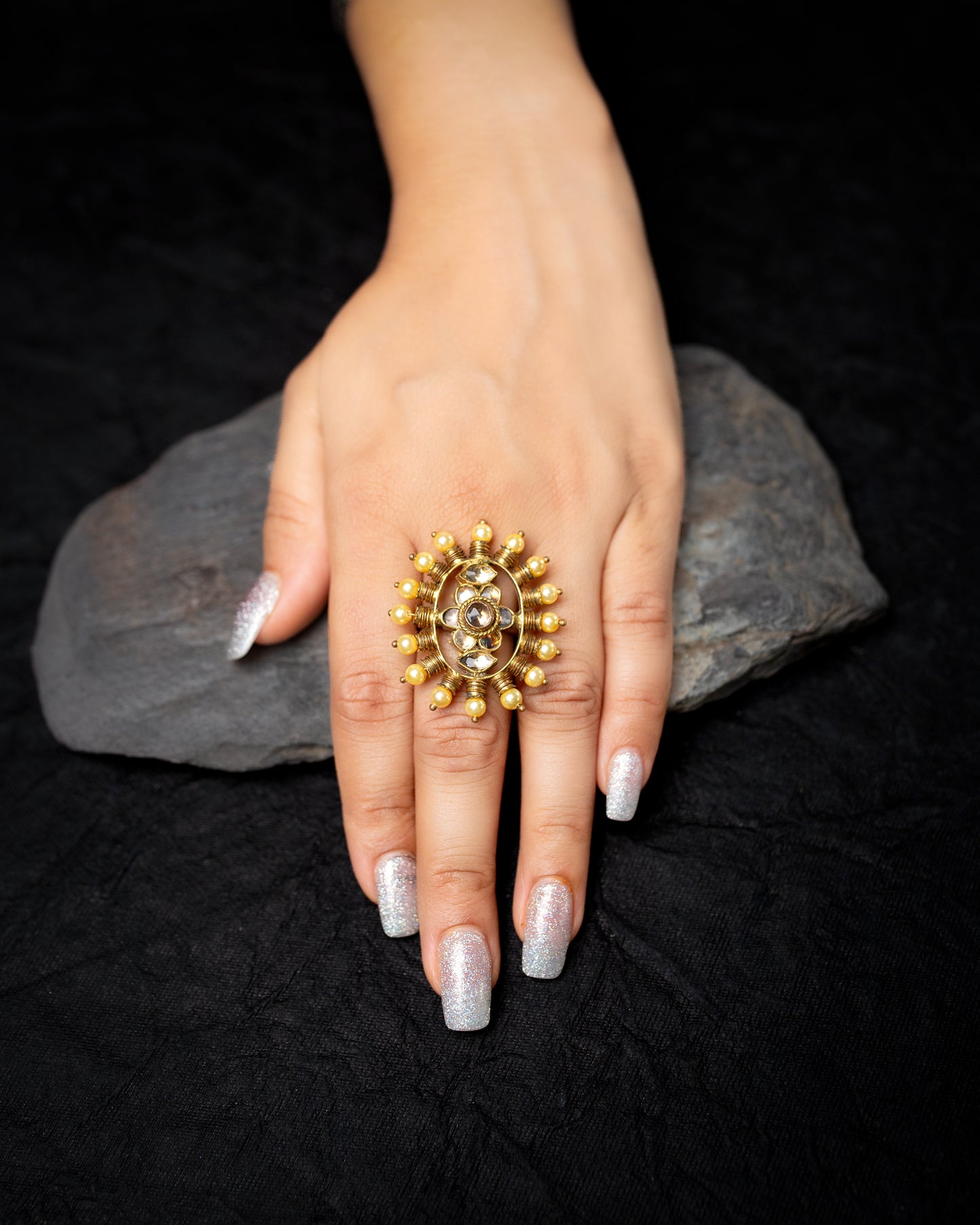Gold polki ring