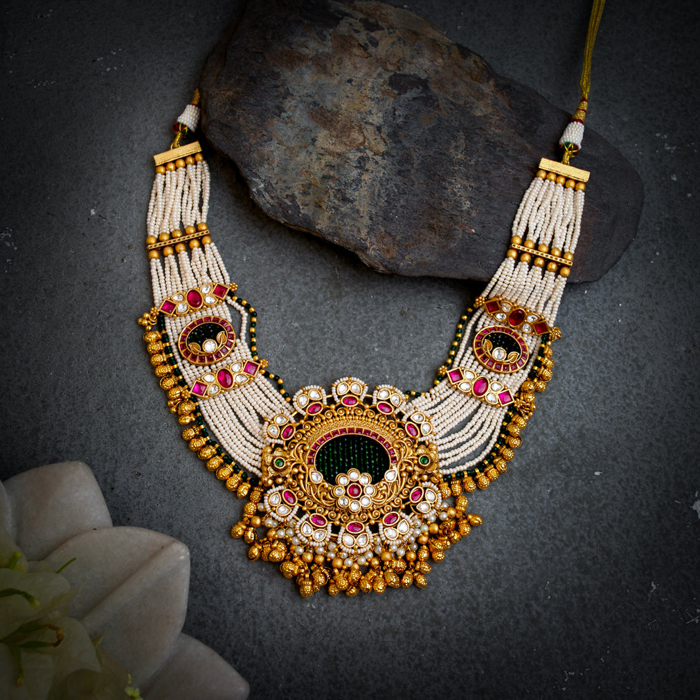Luxury Gold Ruby Bridal Set