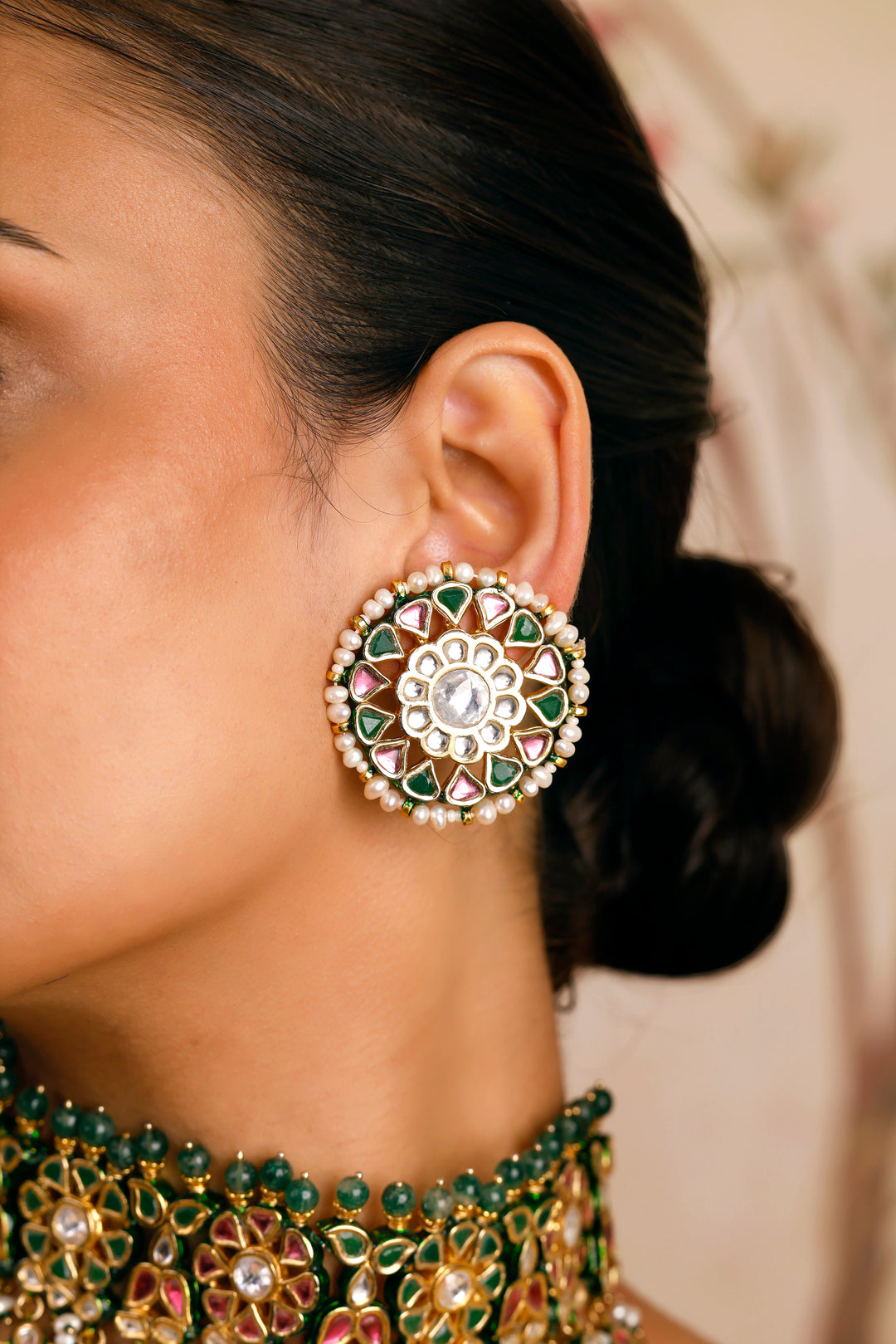 Roqa Jadau kundan Choker