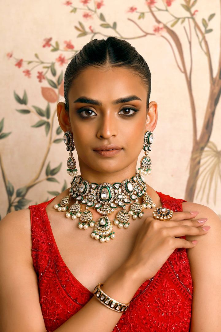 Ishq Moissanite Polki Choker Set