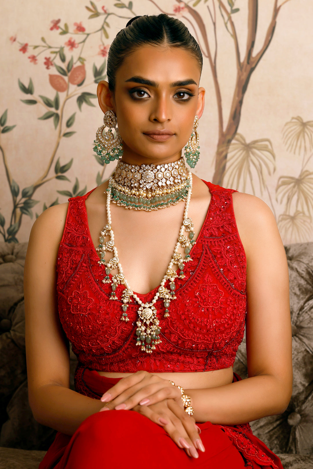 Rajwada Moissanite Choker