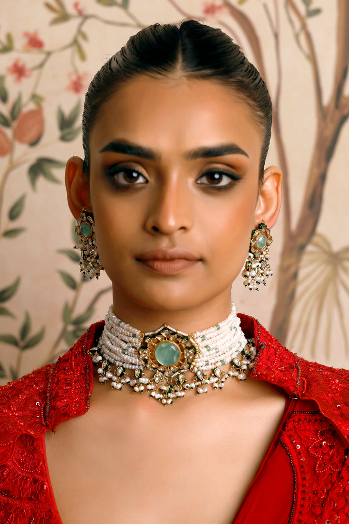 Resham Kundan Choker Set