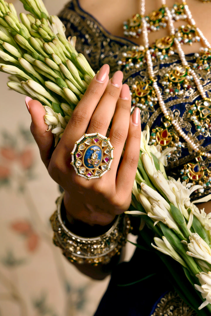 Kiya Kundan Polki Ring
