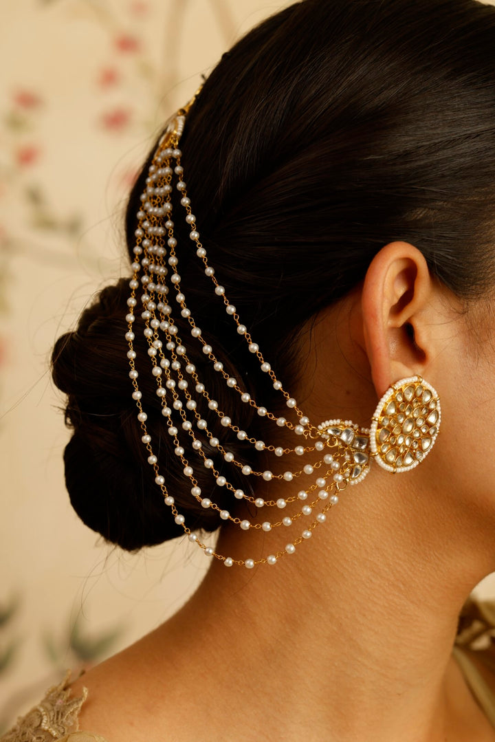 Roqa Sleek Polki Detached Ear Chain