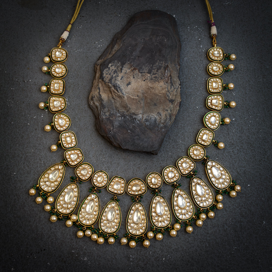 Arshia Green Polki Necklace