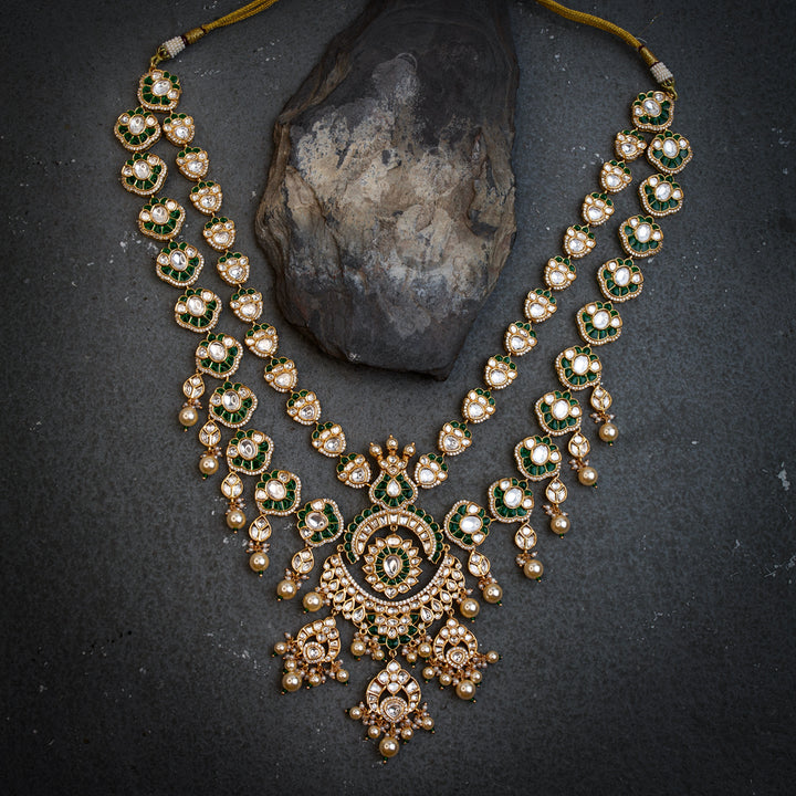 Gulrang Green Mastani Polki Necklace