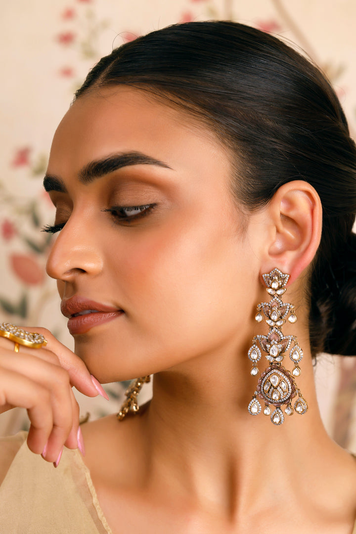Inara Moissanite Polki Chandbalis