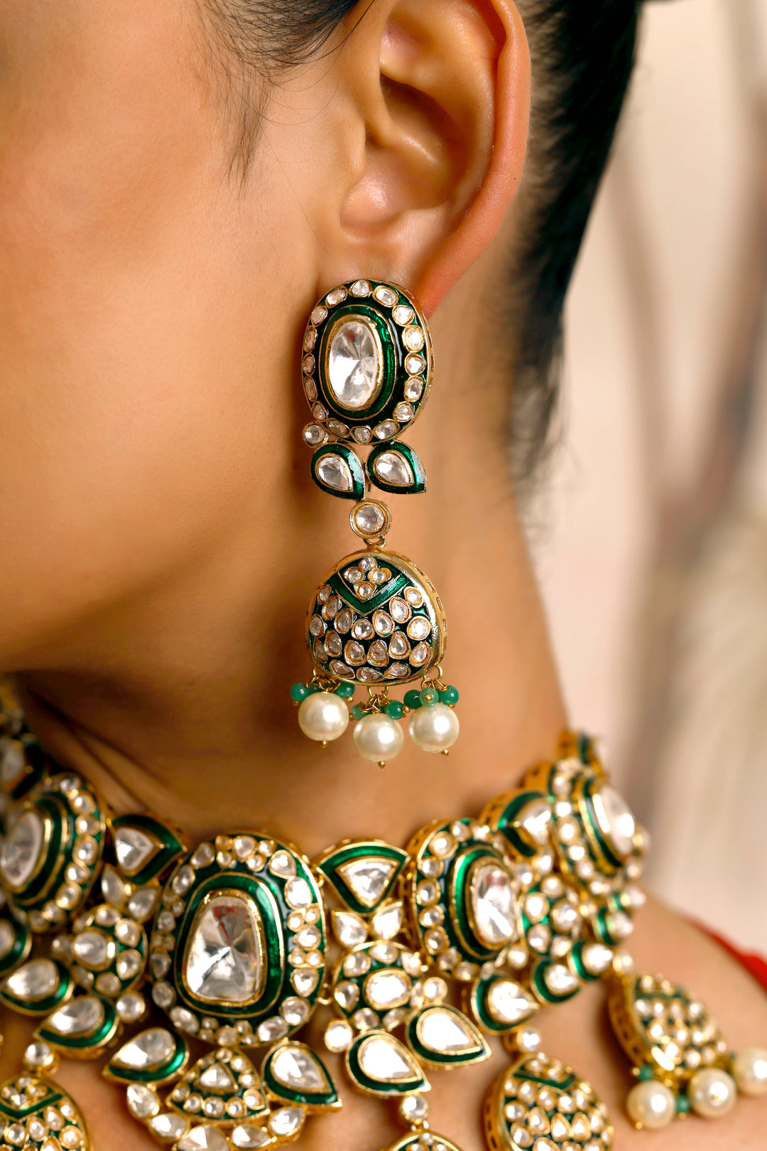 Ishq Moissanite Polki Choker Set