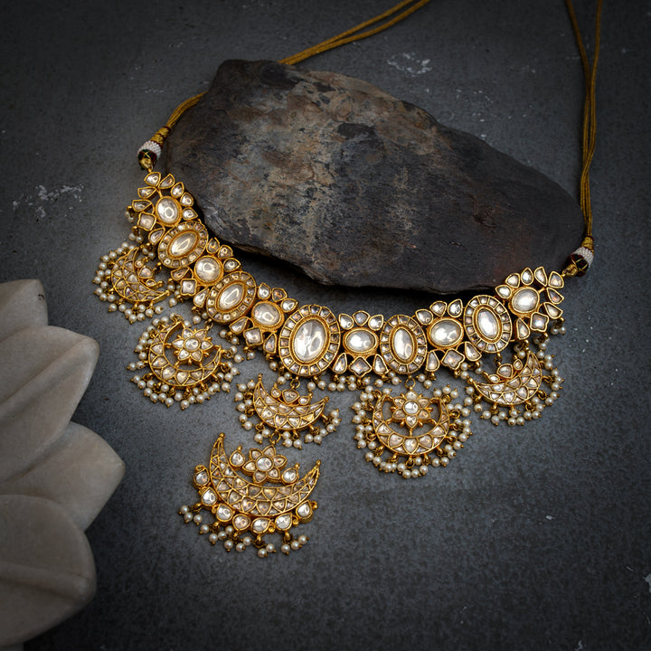 Mastani Gold Polki Necklace