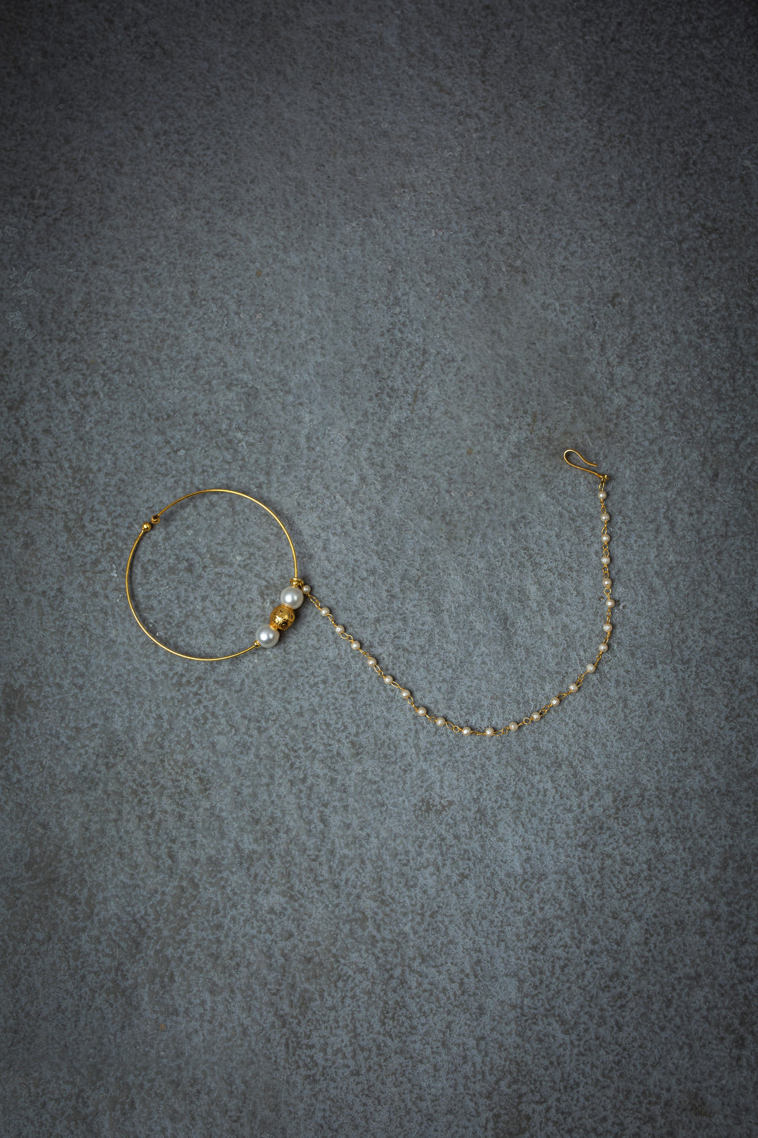 Pearl Gold Nath Ring