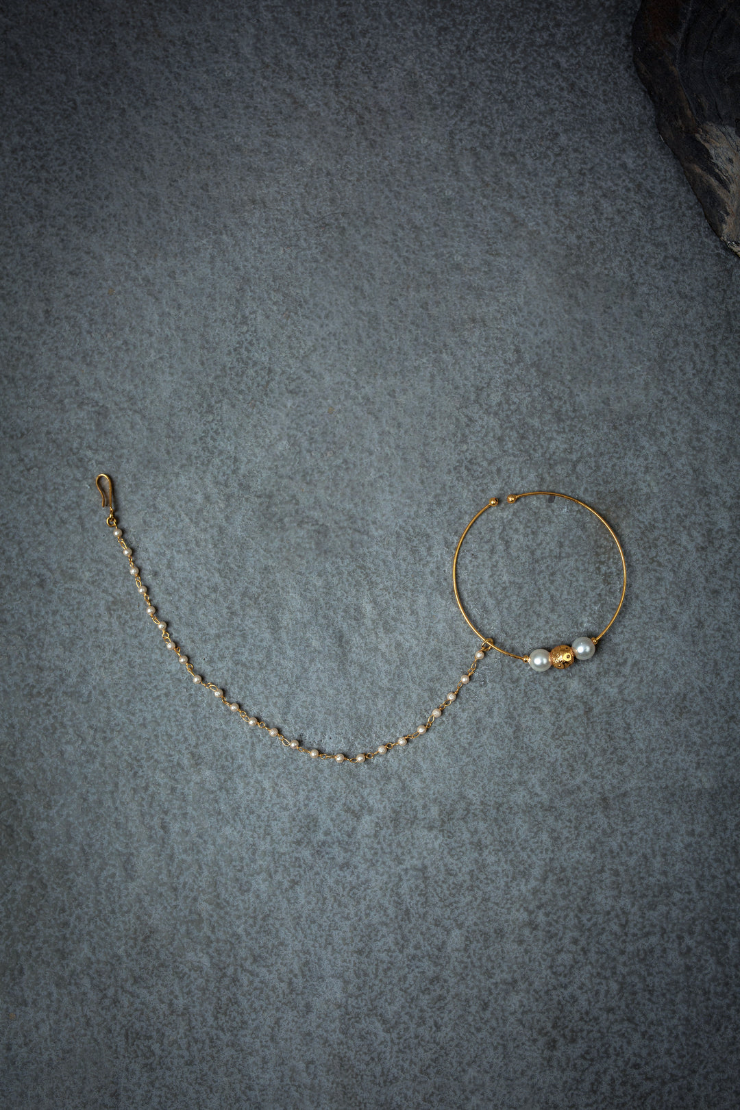 Pearl Gold Nath Ring