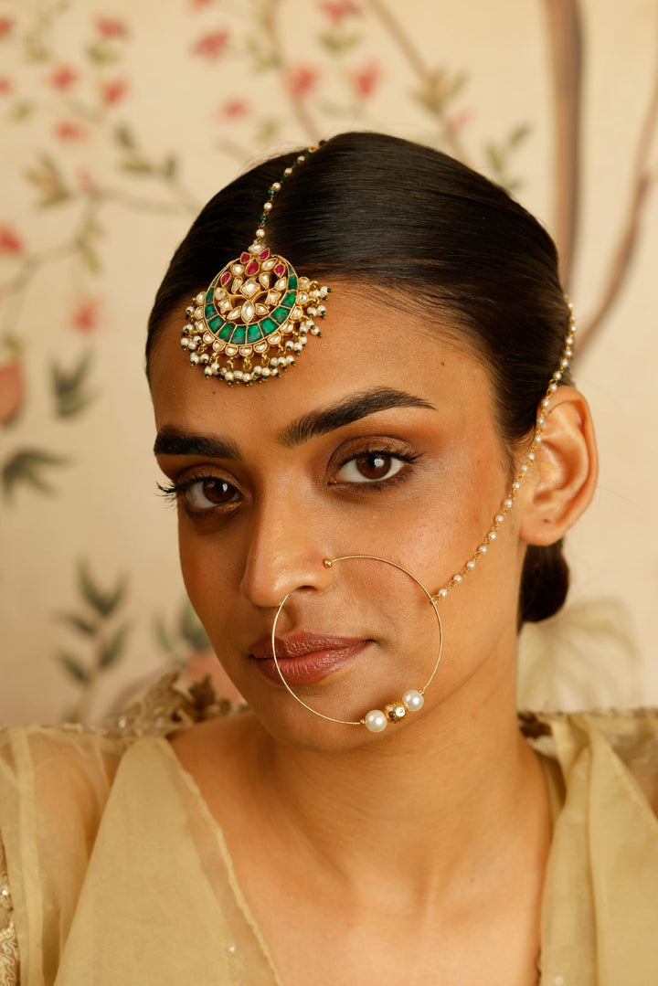 Pearl Gold Nath Ring
