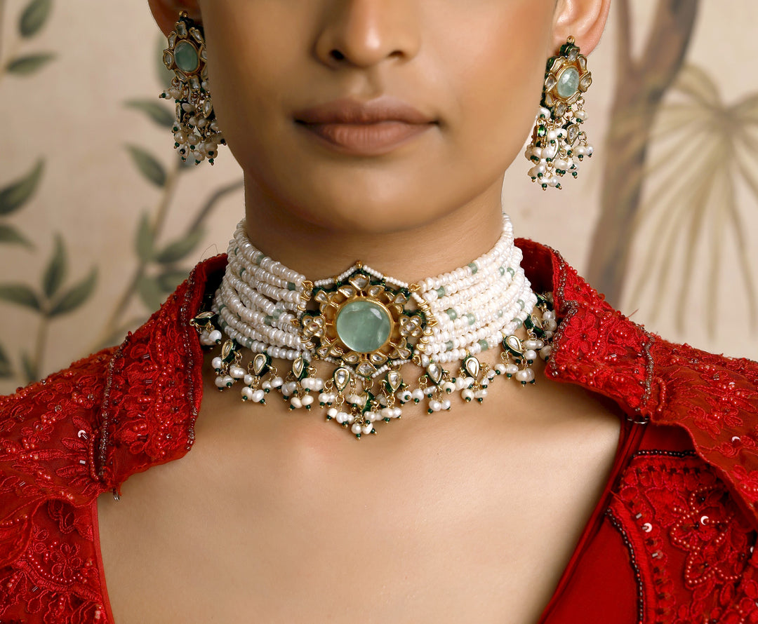 Resham Kundan Choker Set