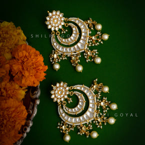 Kundan chandbali earring