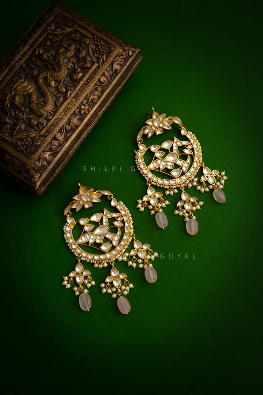 Kundan chandbali earring