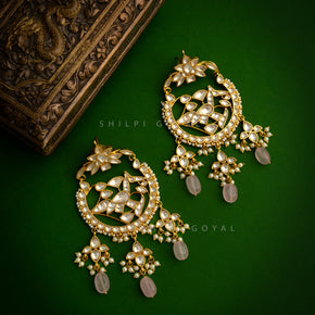 Kundan chandbali earring