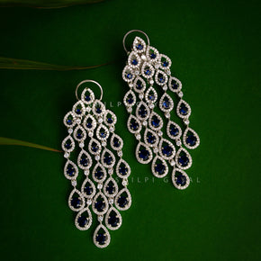 Diamond blue earring