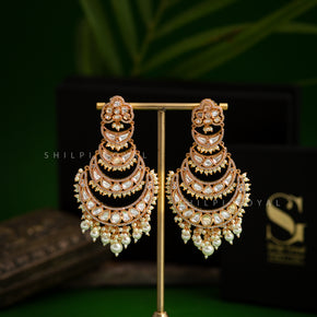 Polki gold earring