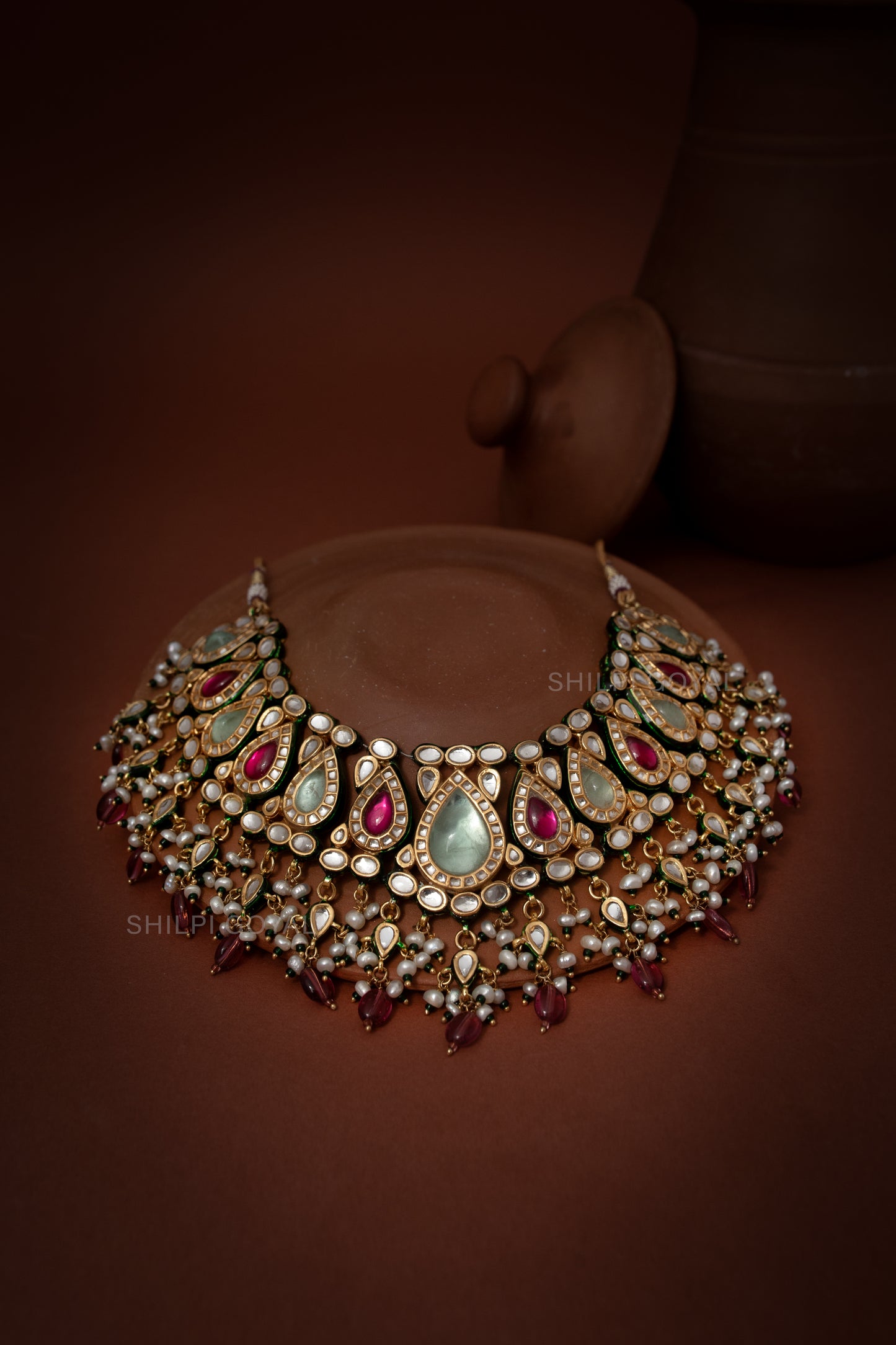 Chandi semi precious necklace