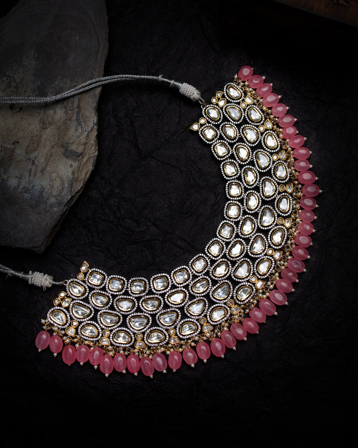 Arshia Pink Polki Necklace