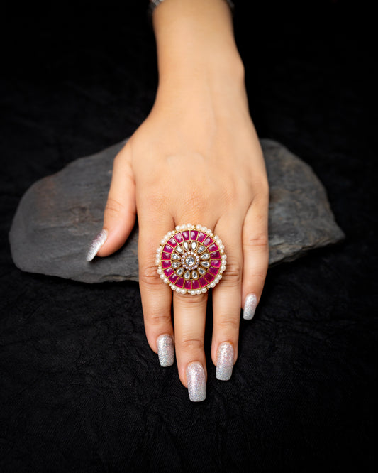 Ruby polki ring