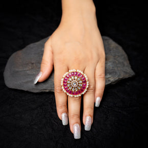 Ruby polki ring