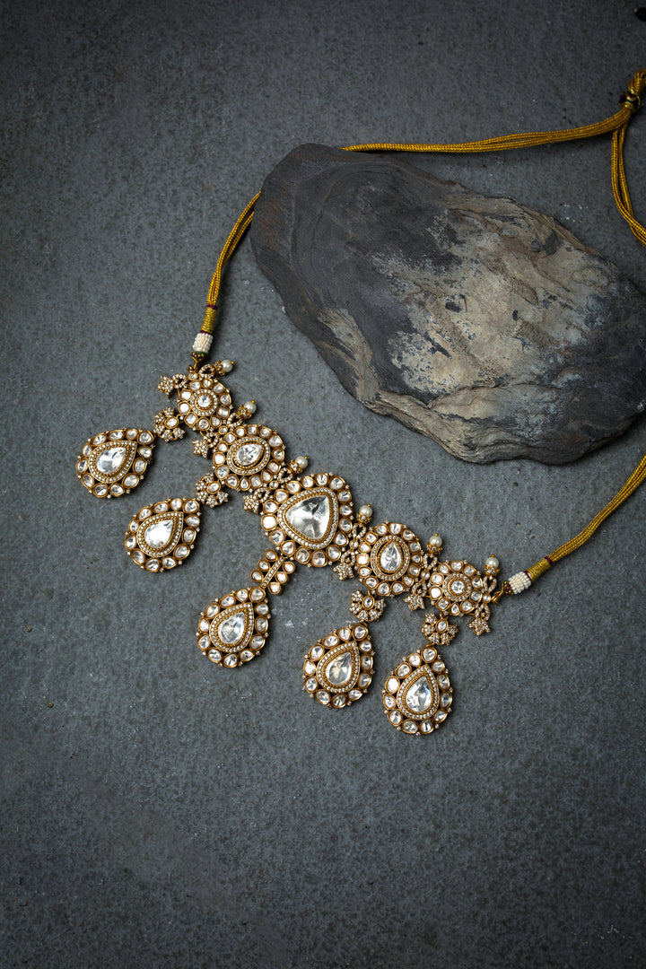 Inara White Polki Choker Set