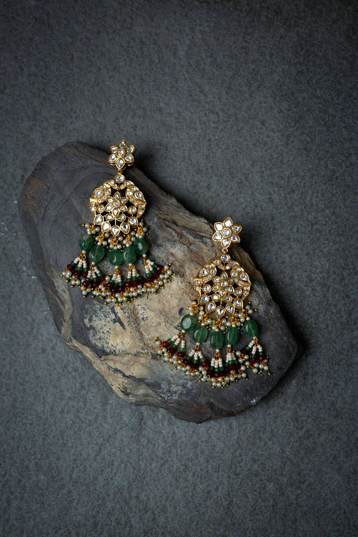 Zoha Polki Green Necklaces