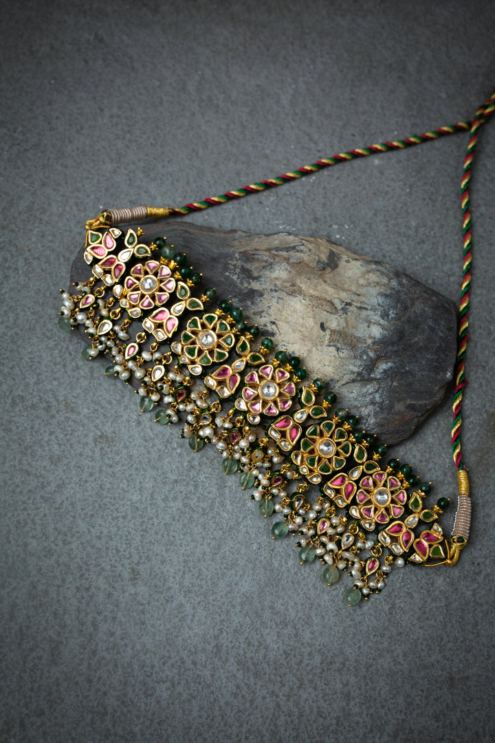 Roqa Jadau kundan Choker