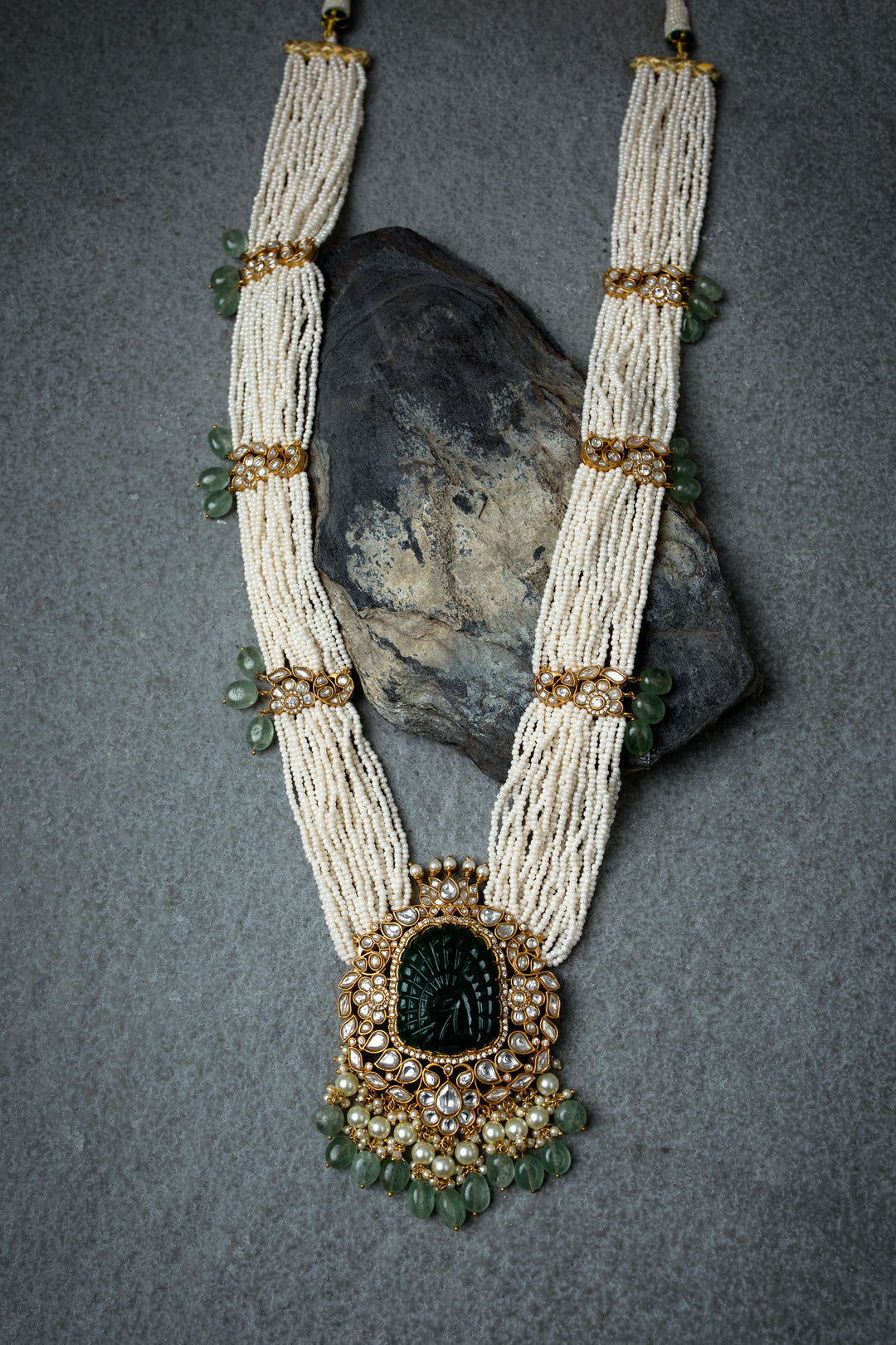 Verdant Moissanite polki green pendant