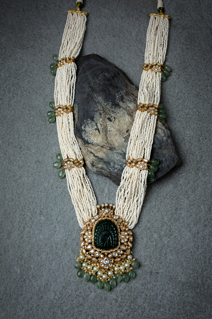 Verdant Moissanite polki green pendant