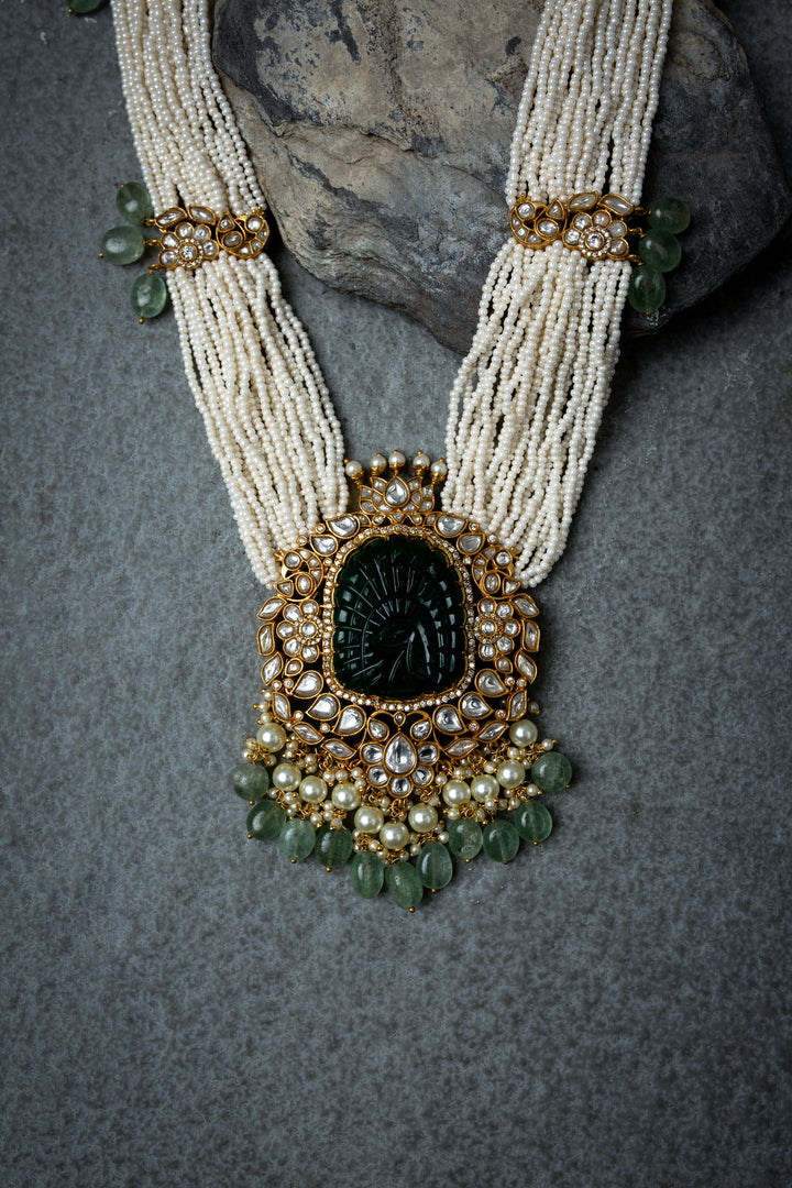 Verdant Moissanite polki green pendant