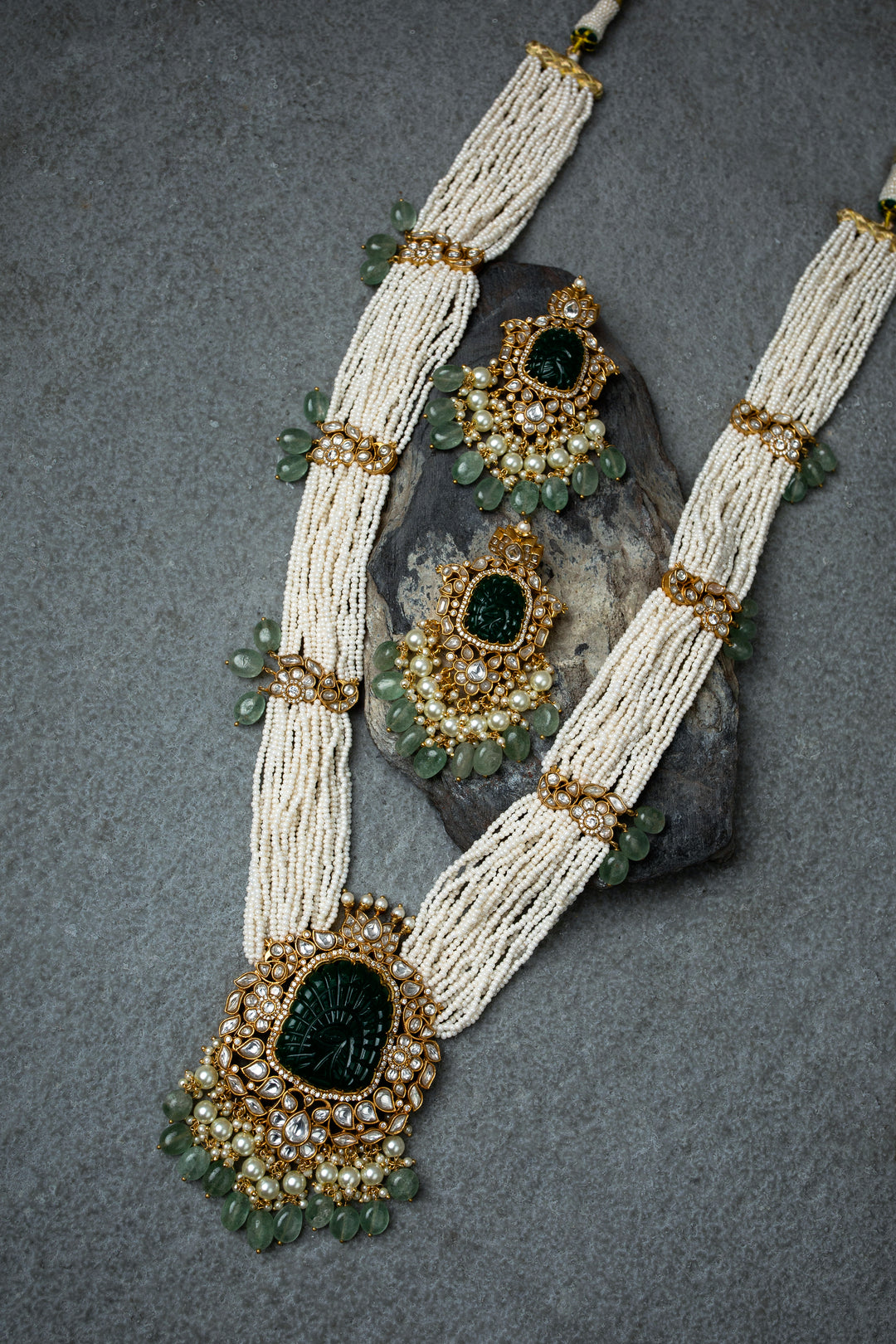 Verdant Moissanite polki green pendant