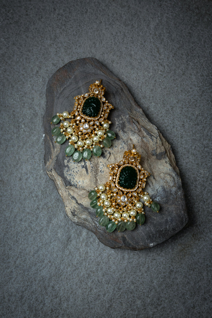 Verdant Moissanite polki green pendant