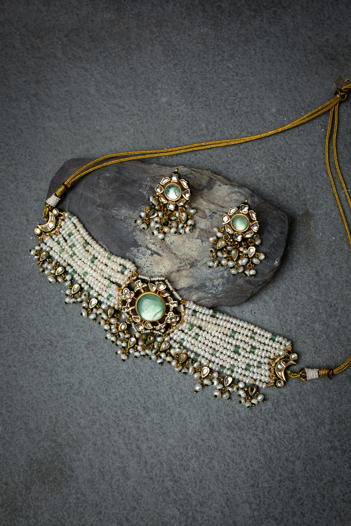 Resham Kundan Choker Set