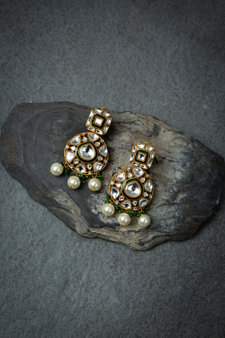 Ishara Green Polki Necklace Set