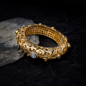 Gold polki bangle