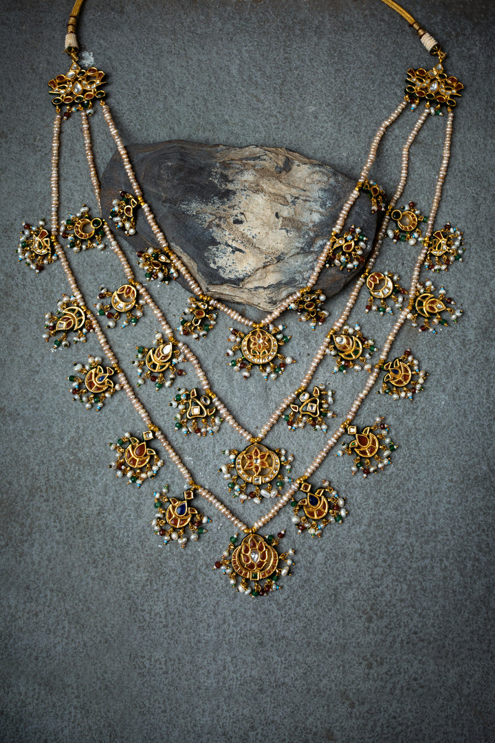 Rajsi Kundan Long Necklace Set