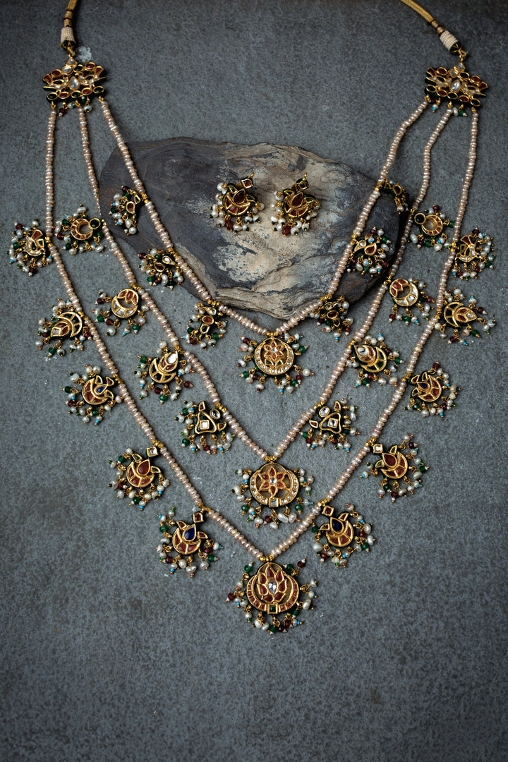 Rajsi Kundan Long Necklace Set