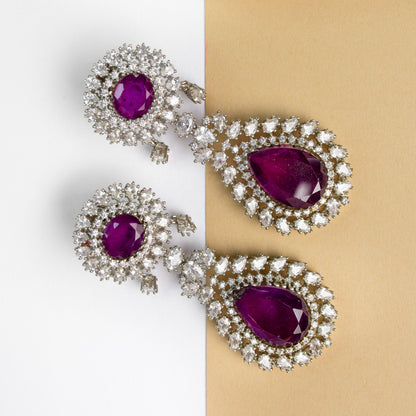 Diamond doublet earring