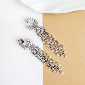 White diamond earring