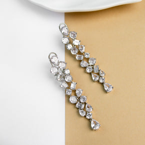 White diamond earring