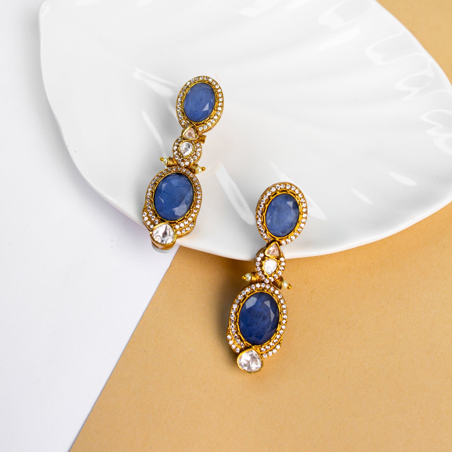 Diamond Doublet stone earring