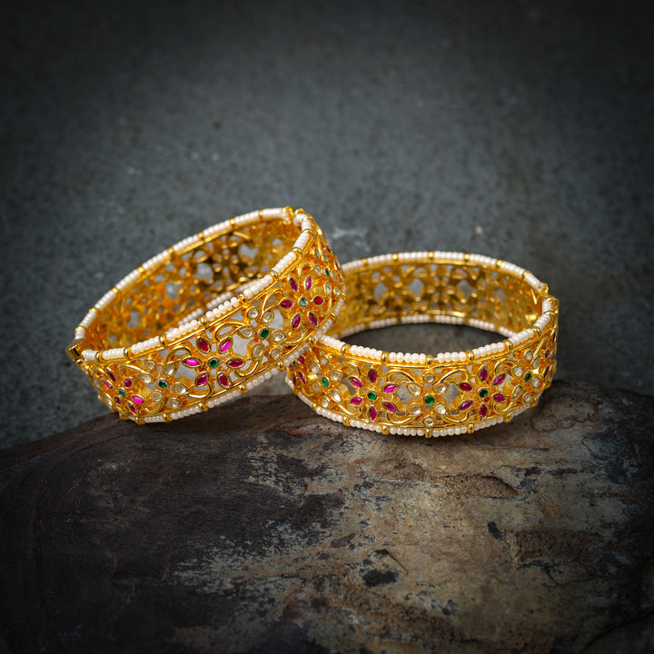 Zoha polki Gold bangle(Single Piece)