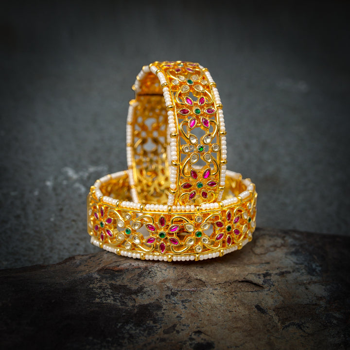 Zoha polki Gold bangle(Single Piece)