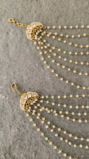 Roqa Sleek Polki Detached Ear Chain