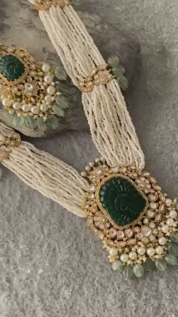 Verdant Moissanite polki green pendant