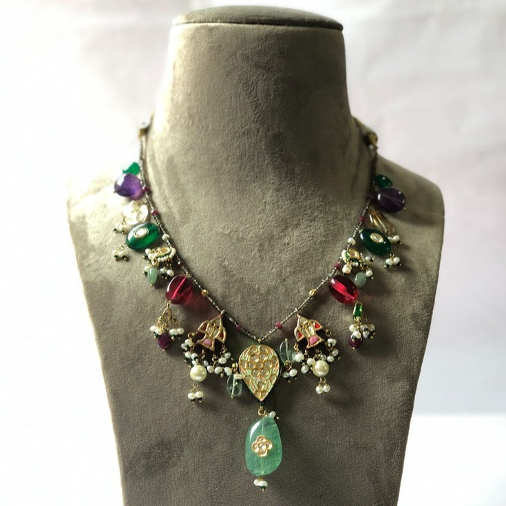 The Bhavni Multi-colored String Necklace