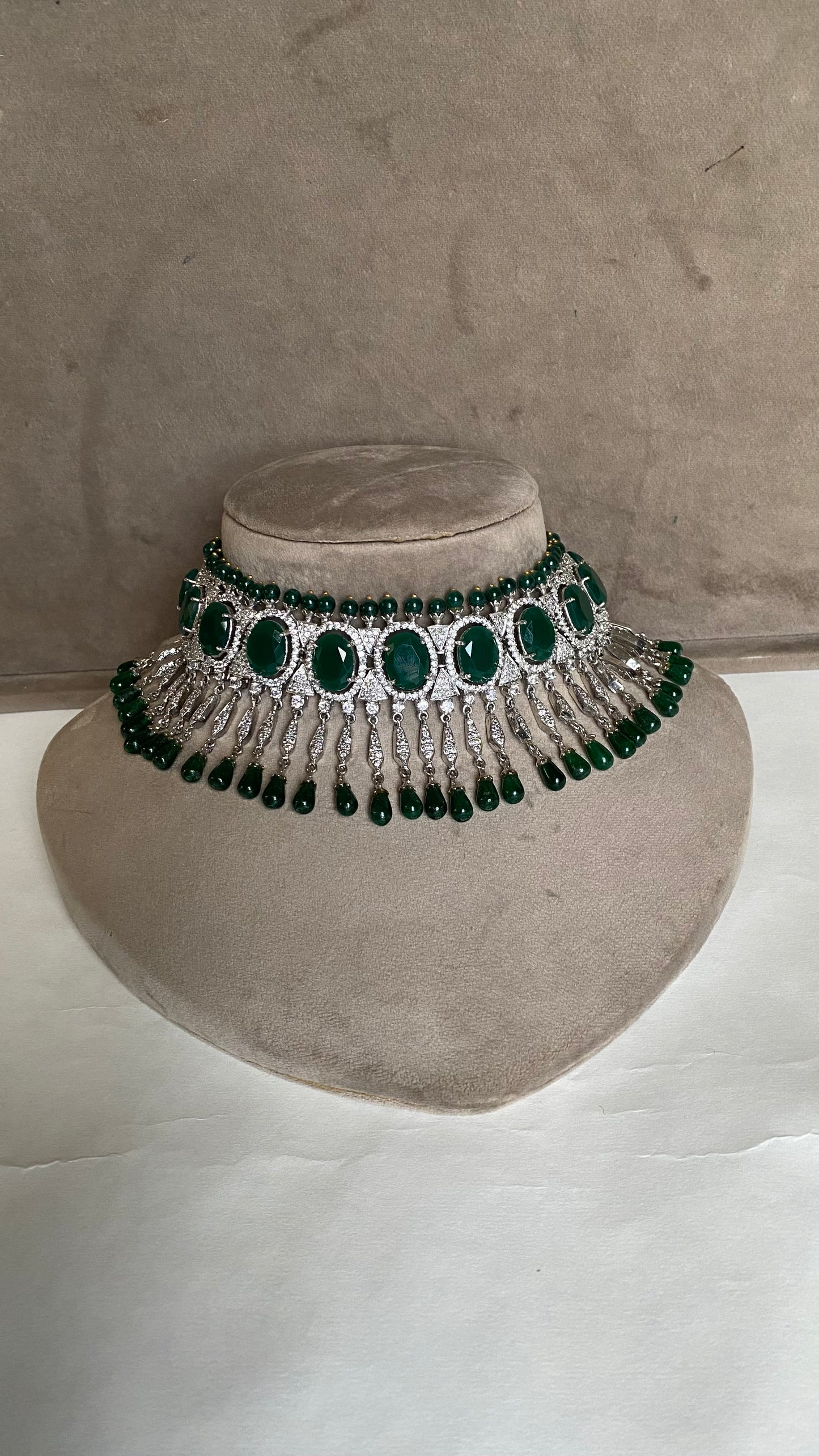 Emerald Diamond Set Choker